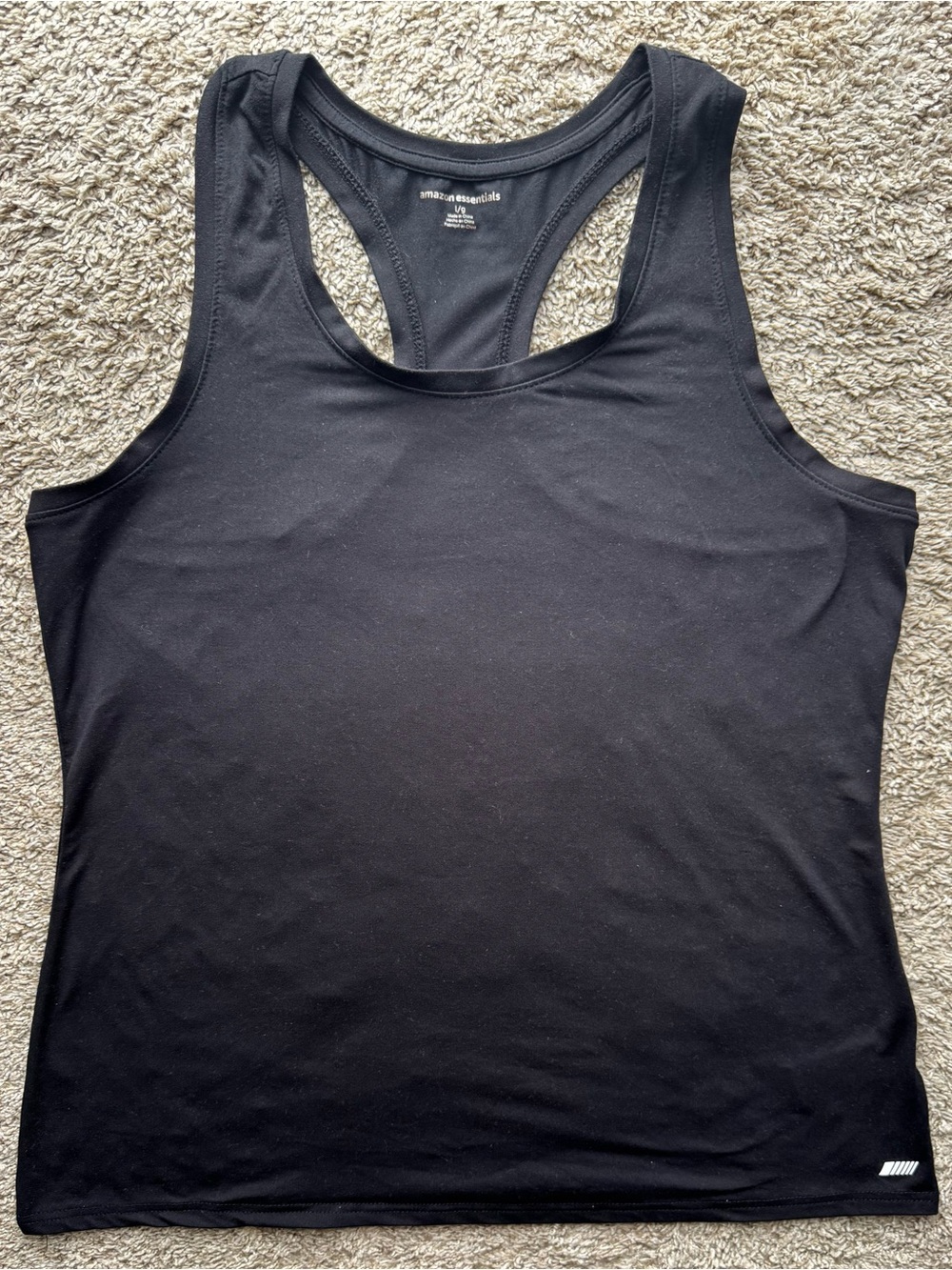 Amazon Essentials Black Racerback Tank Top Size Large Athletic